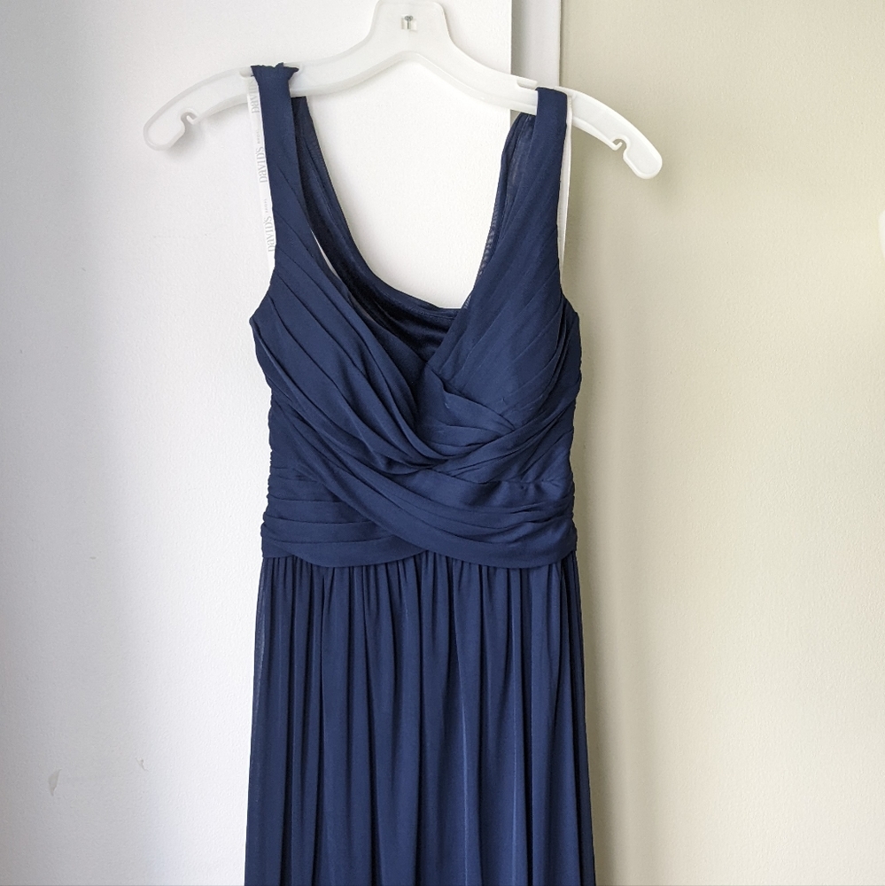Navy Blue David's Bridal Bridesmaids Dress Size 2